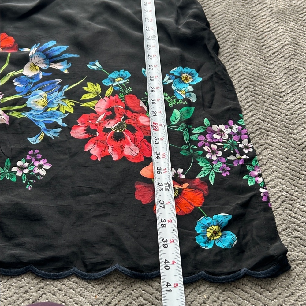 Johnny Was Black Dress with Multicolor Floral Georgette Dress, Size M - Picture 11 of 11